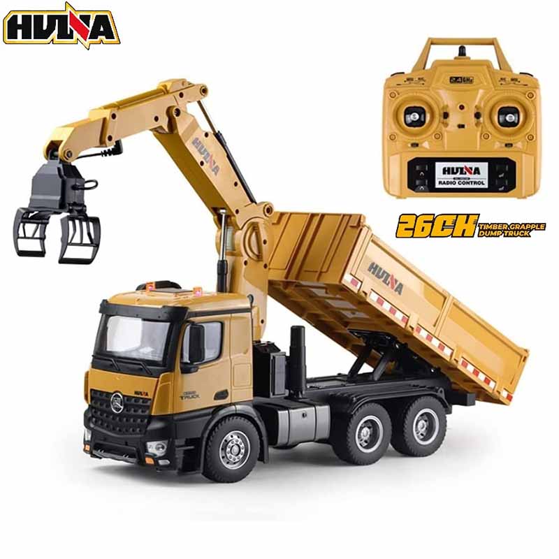 کامیون کنترلی 6 چرخ جرثقیلی هوینا مدل Huina Tipper Truck 1575